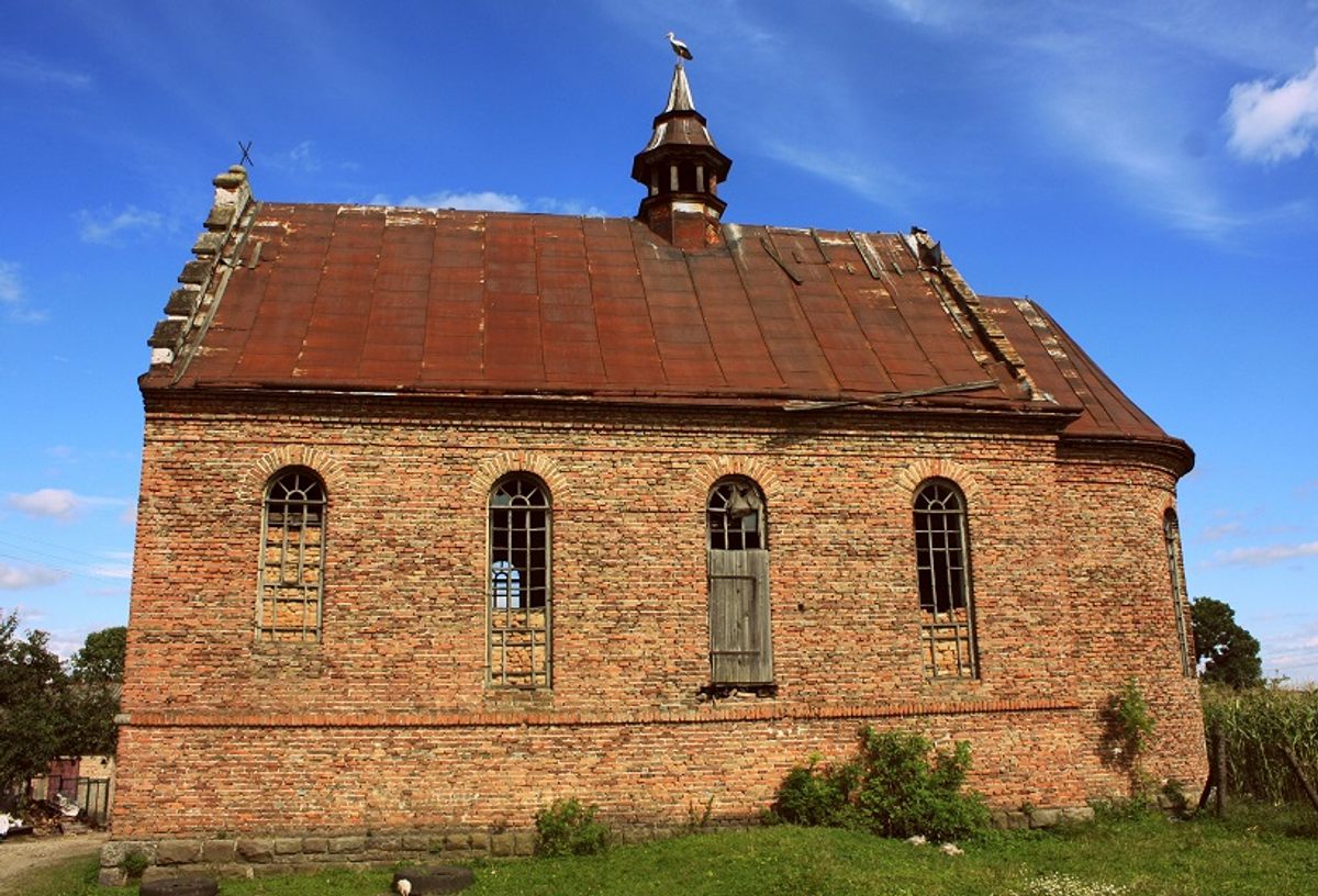 Dotting the western Ukrainian countryside are the abandoned Roman Catholic churches of the region's former Polish communities, such as this example in Pleśniany.