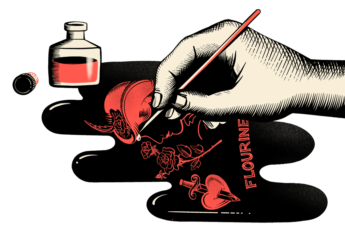 In life, Monsieur Bonheur may have chosen tattoos that reflected people, places, and events that inspired his strongest feelings, for better or worse.