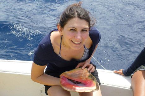 Ivvet Modinou, the namesake of a newly discovered deep-sea worm, on an earlier trip in her role as a science communicator.