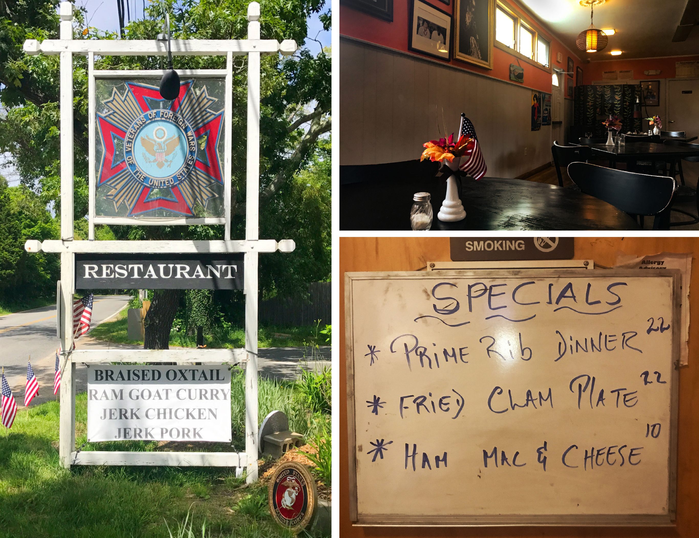Three views of Deon's at the VFW.