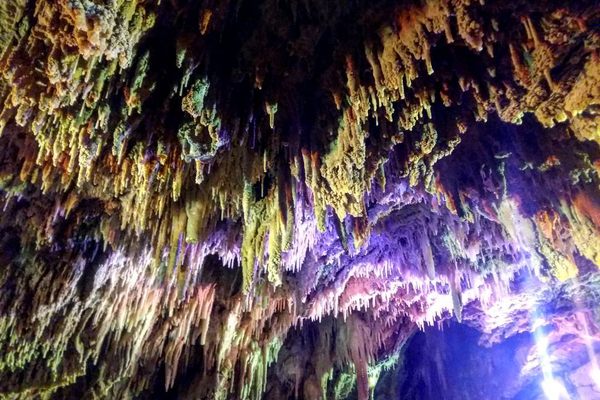Inside Ali Sadr Cave.