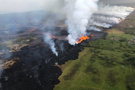 Lava erupting from fissure 22. 