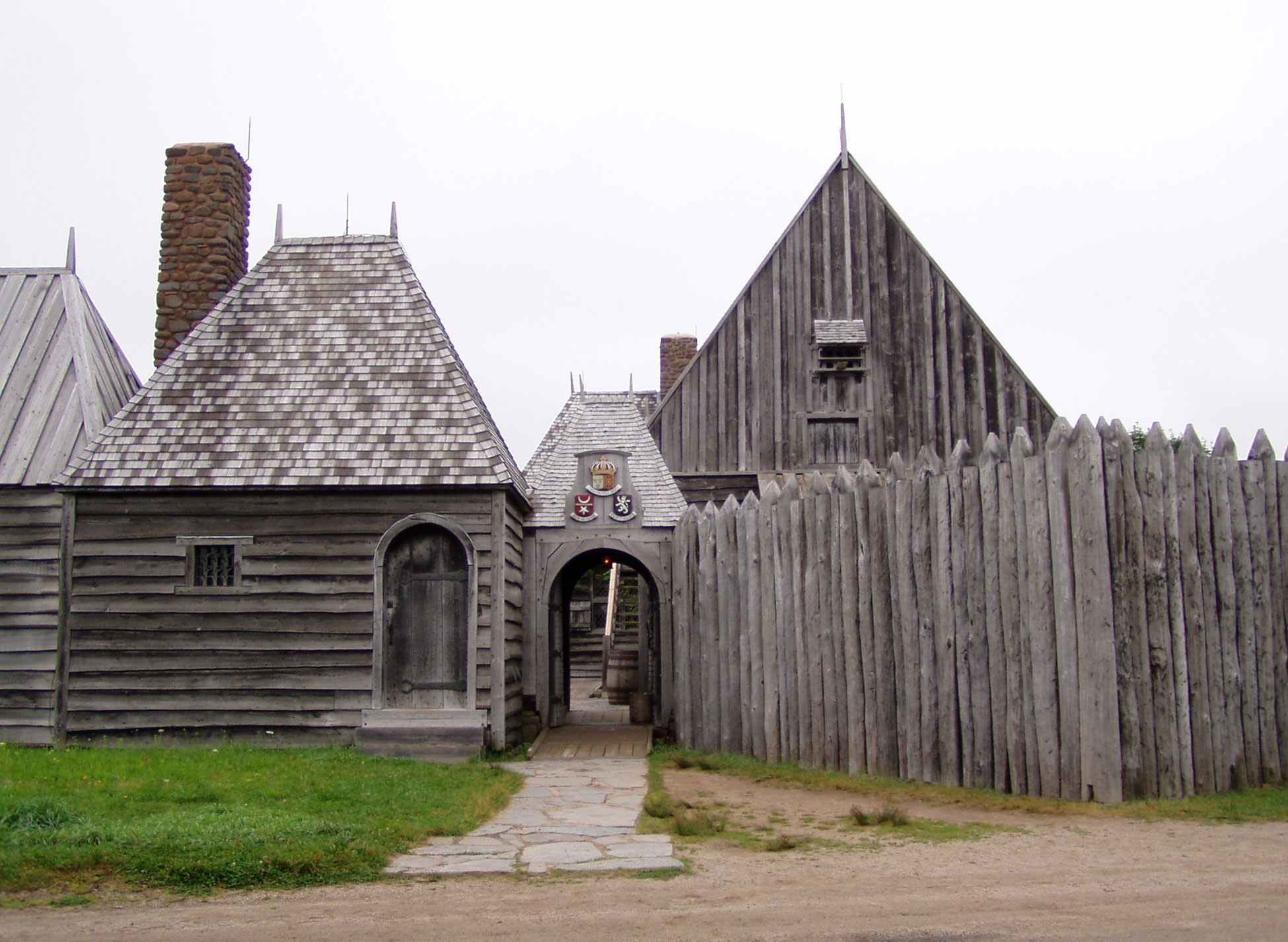 A replica of Champlain's house at the Port-Royal historic site.