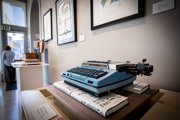Kurt Vonnegut’s typewriter, at the former Kurt Vonnegut Museum and Library space.
