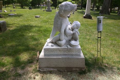 Johnny Morehouse and his faithful dog.