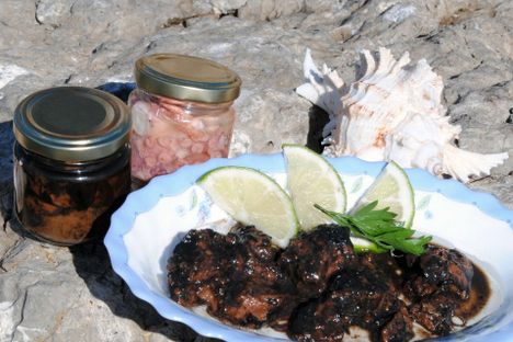 Fried Octopus Ink Sacs