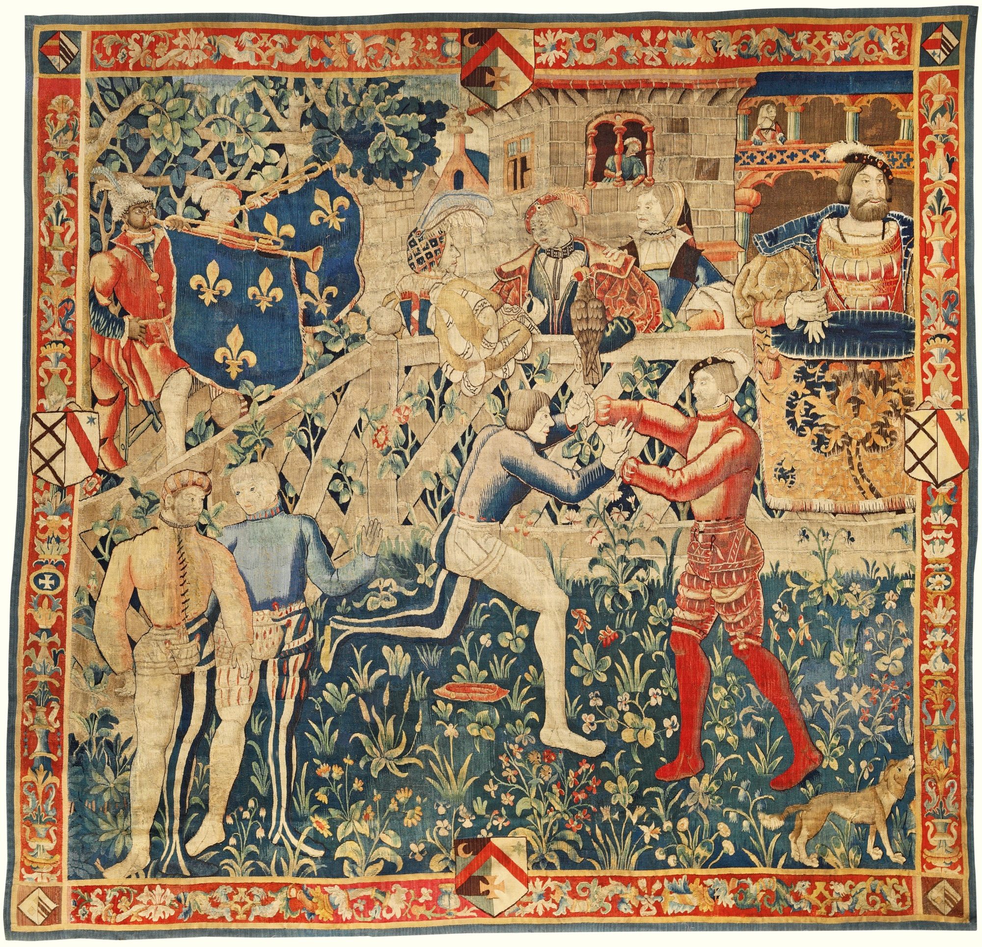 A tapestry showing the meeting of Kings Henry VIII and François I, c. 1520