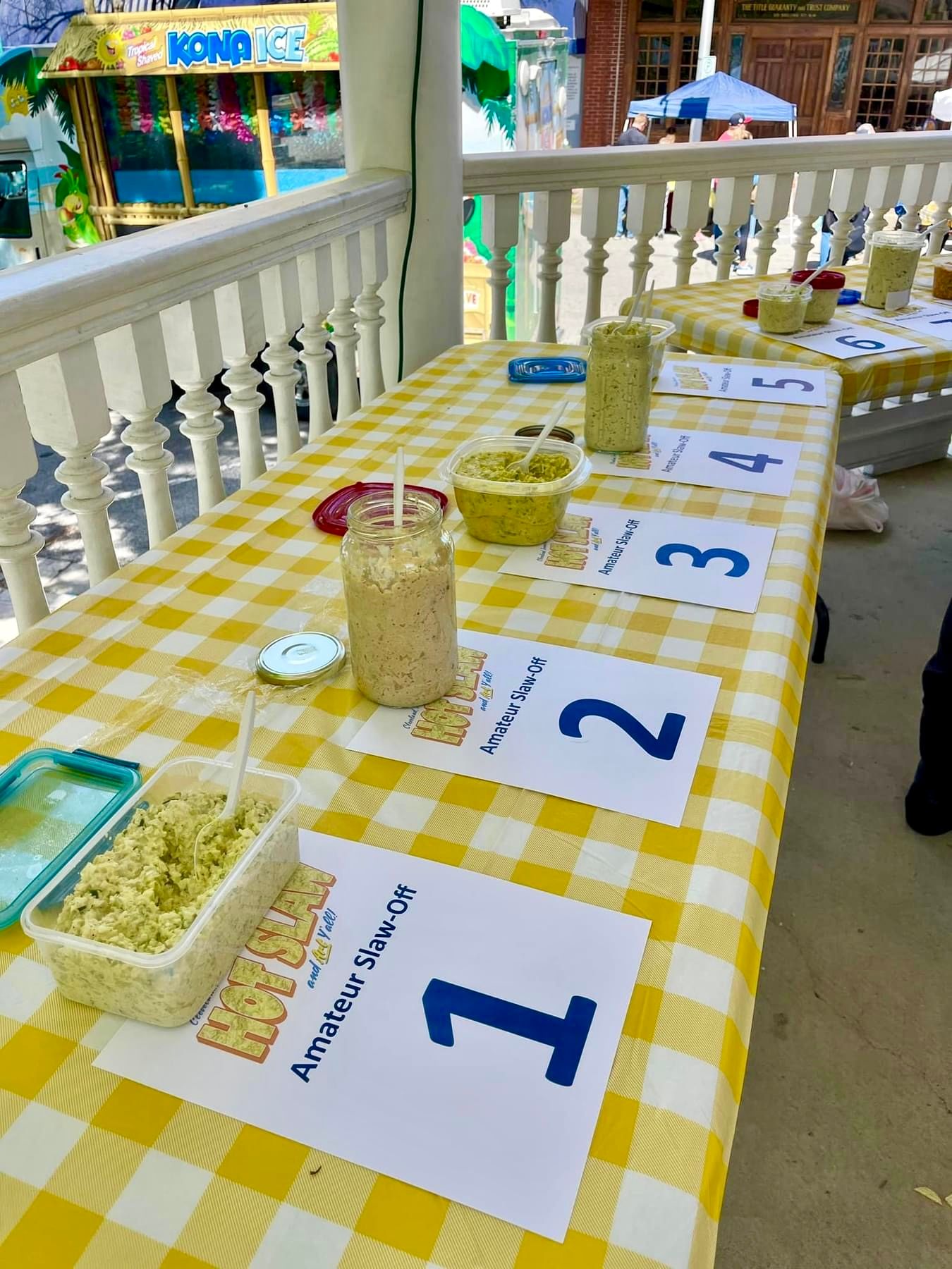The festival holds an amateur slaw-off competition.