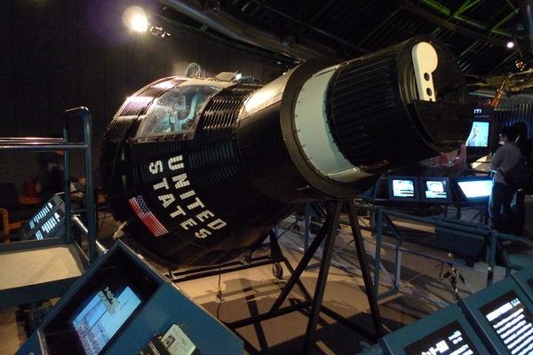 Project Mercury space capsule replica.