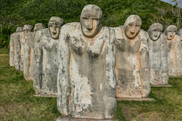 These 15 figures are a memorial to the horrors of slavery in the Caribbean. 