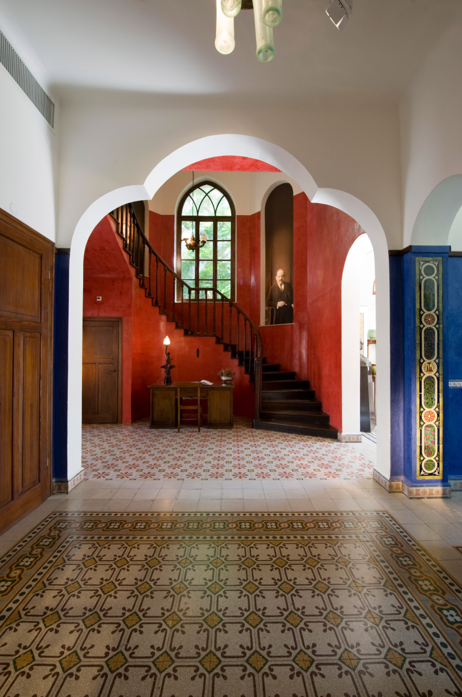 Restored tiles at Bialik's former home, now a museum and cultural center.