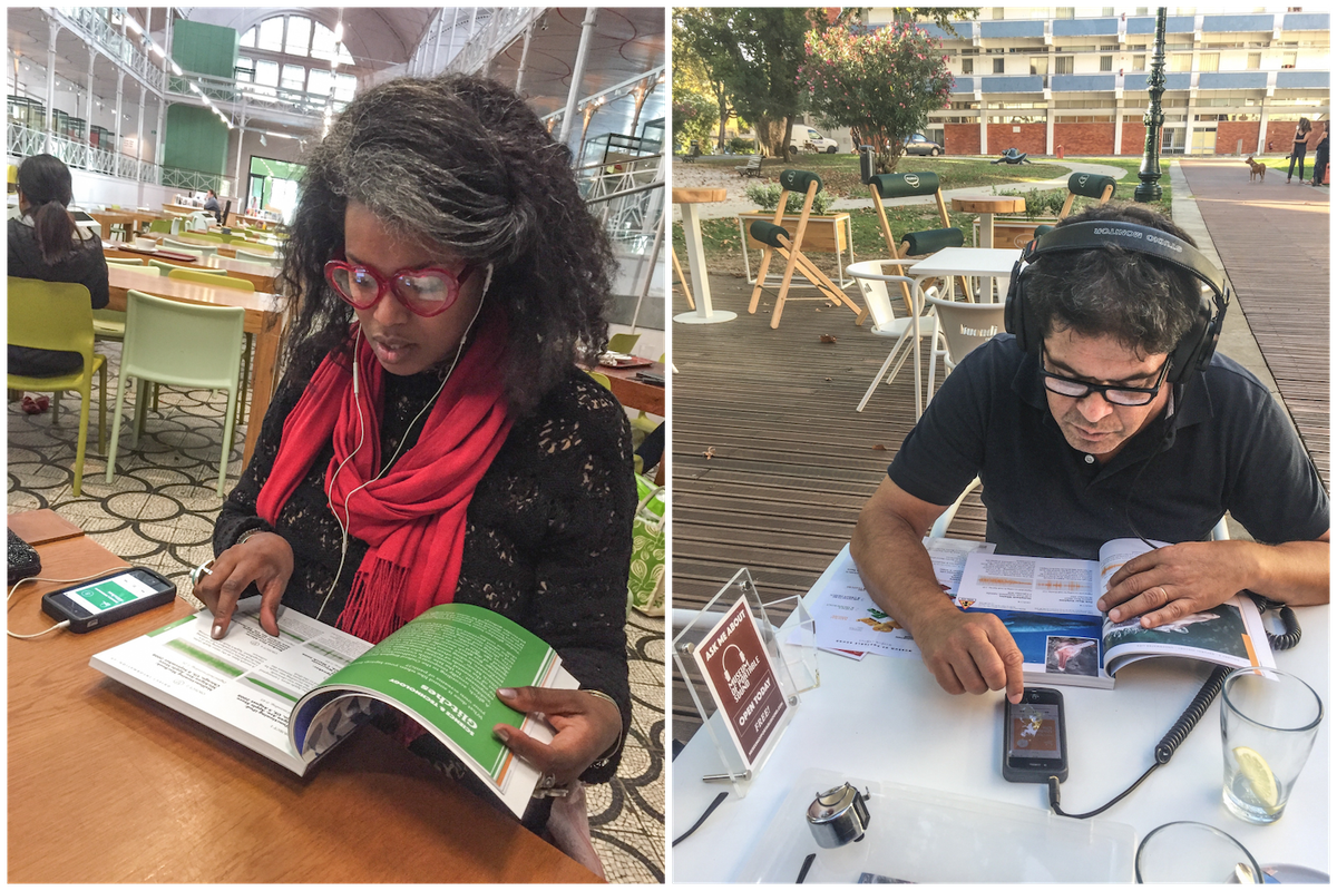 The portable museum has received more than 1,200 "visitors" since 2015, including Ingrid (left) and Ricardo (right).