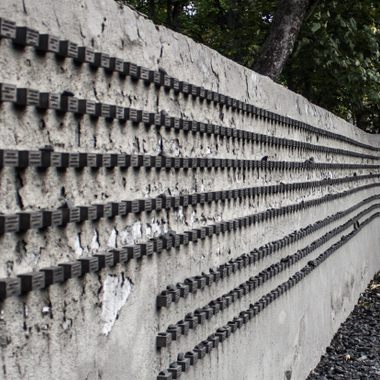 The wall commemorating 11,908 Jewish victims of the Shoah from Frankfurt.