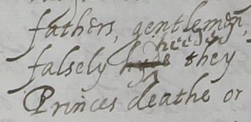 Queen Elizabeth wanted the scribe to use the word "heeded" instead of "hyde," not that anyone would be able to tell.
