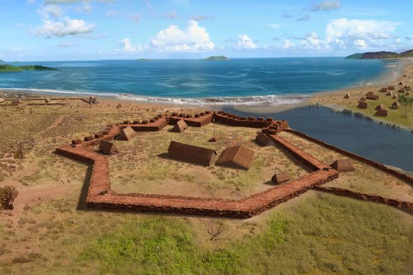 Russian Fort Elizabeth from above