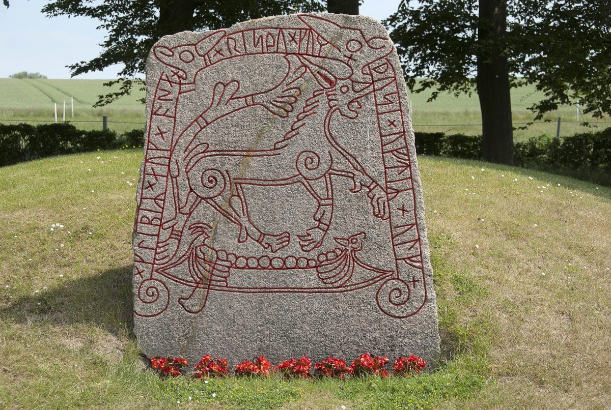 The Viking Age Tullstorp runestone is believed to depict a wolf, perhaps the god-eating Fenrir.