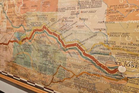 A map of the Pony Express route.
