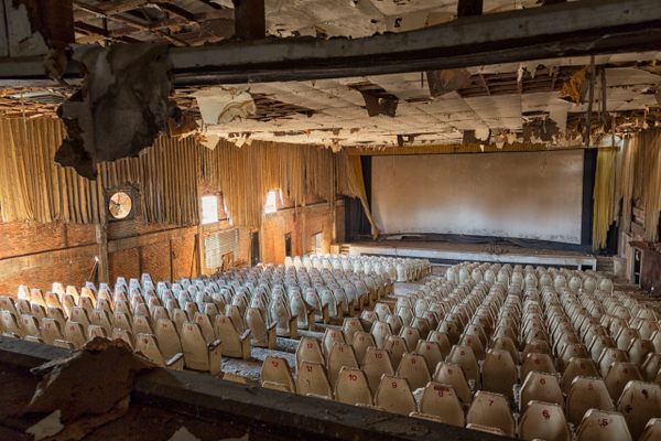 The abandoned cinema.