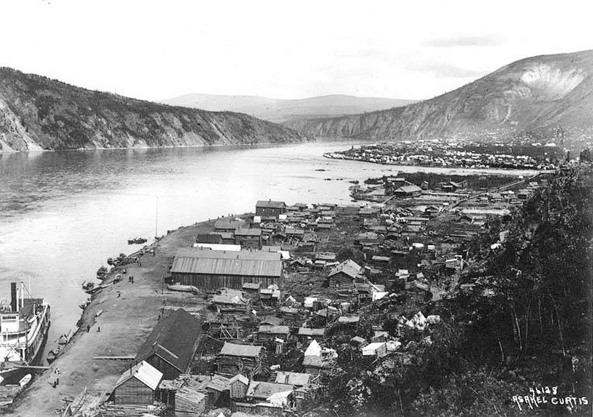 Dawson City bustled in 1899, during the Klondike Gold Rush.