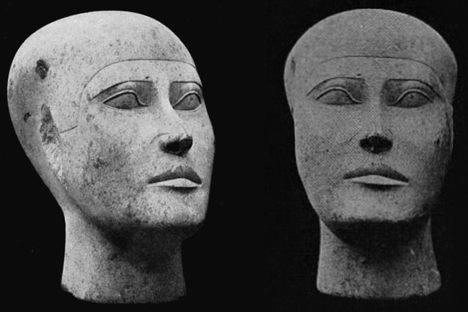 A male reserve head found in the shaft of a tomb c. 1915.