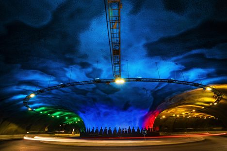 Eysturoyartunnilin's roundabout