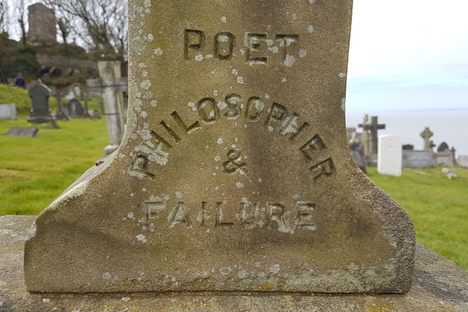 'Poet Philosopher & Failure' Gravestone