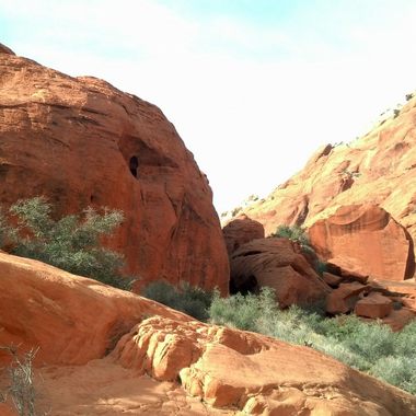 Weird red landscape in the canyon