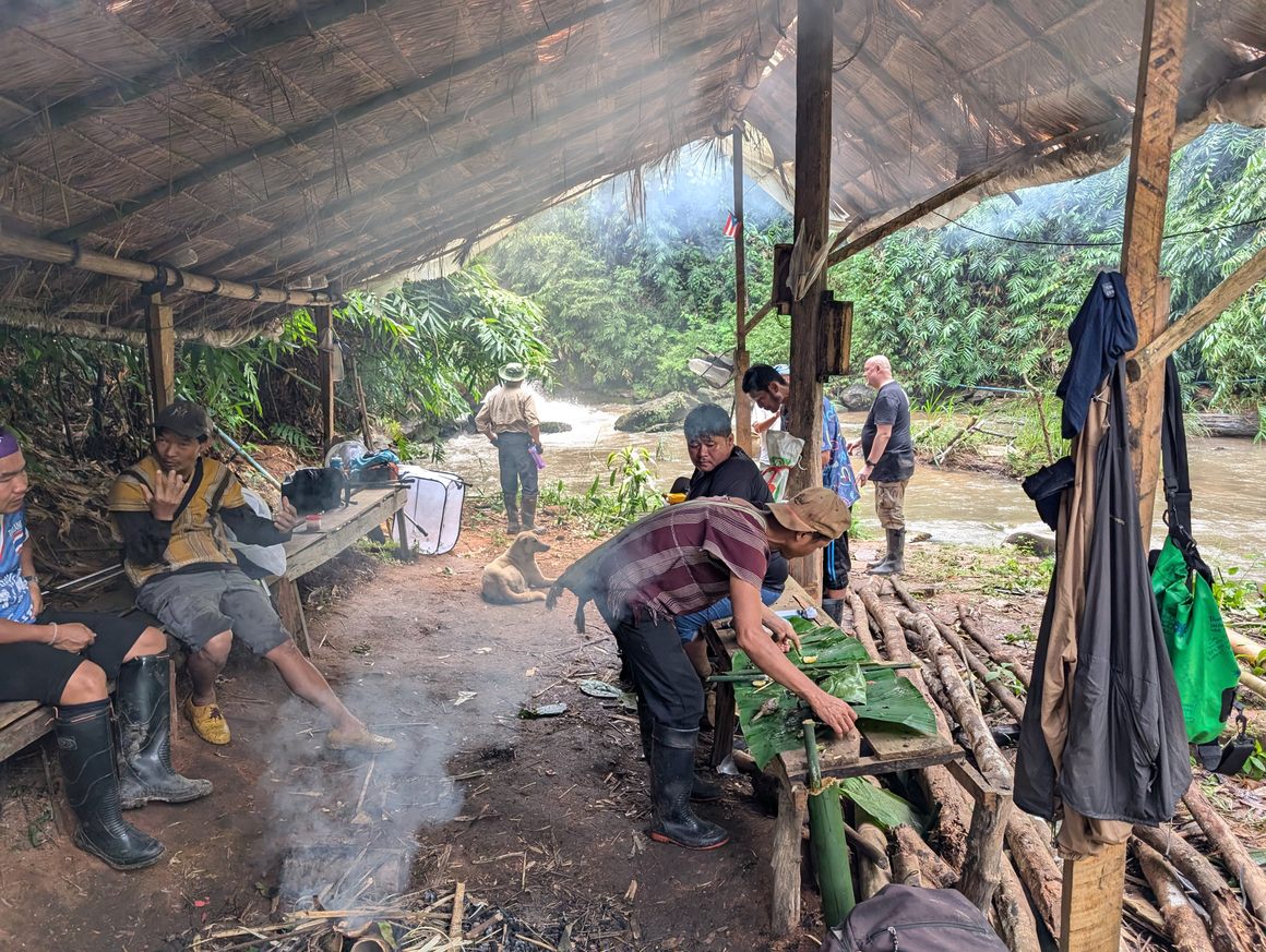 Lunch at one of the nearby waterfalls during Expedition Thailand