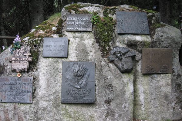 Memorials at the symbolic cemetery