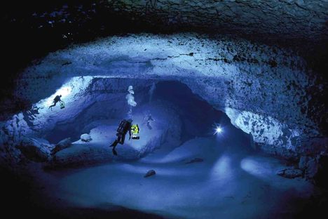 Cavernous exploration requires specialized equipment and highly skilled divers