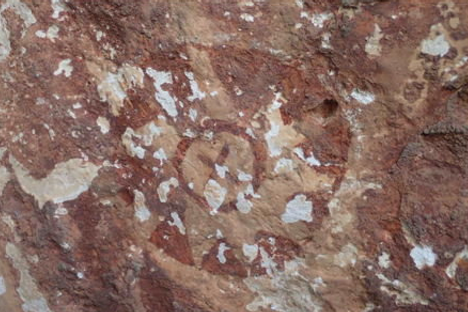 A shield painting from the cave art.