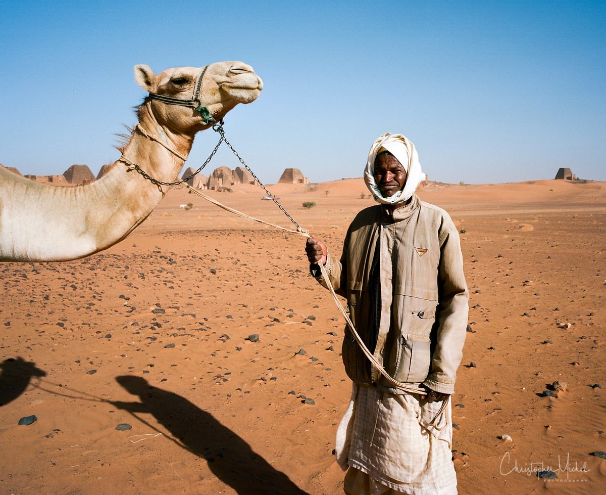 Local villagers are offer camel rides for the right price.
