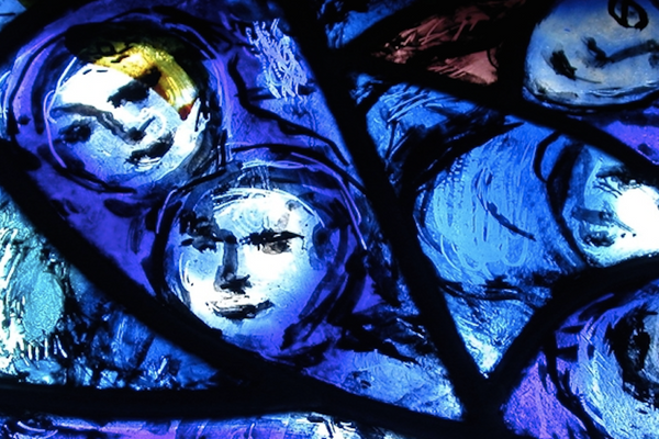 Detail of a Chagall piece inside the church