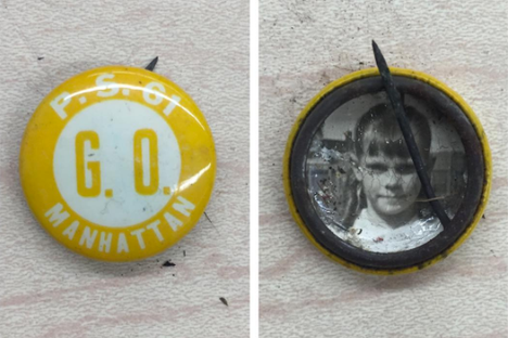 A mystery girl's old PS 61 pin.