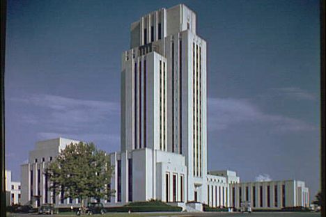 The hospital tower.