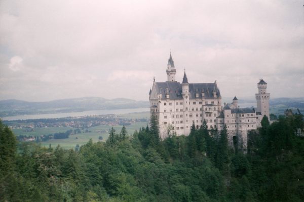 View of Neuschwanstein from MarienBrücke 07.1999