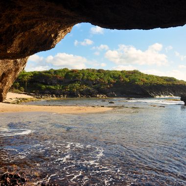 View from Golondrinas Cave