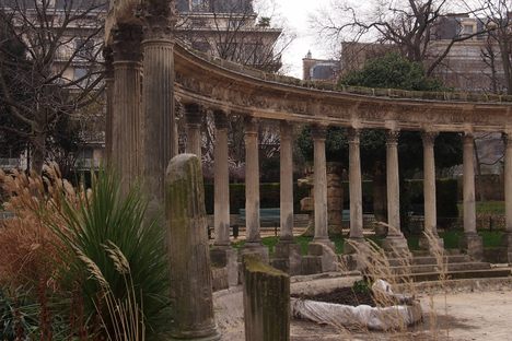 The ruins of 18th-century "Roman" columns 