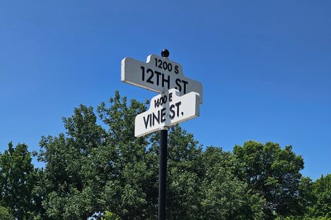 What remains of the corner of 12th Street and Vine.
