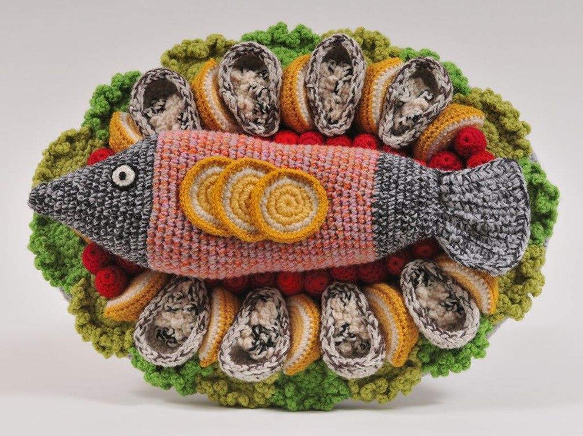 Too bad this whole garnished fish isn't edible.