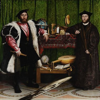 The Ambassadors by Holbein the younger.