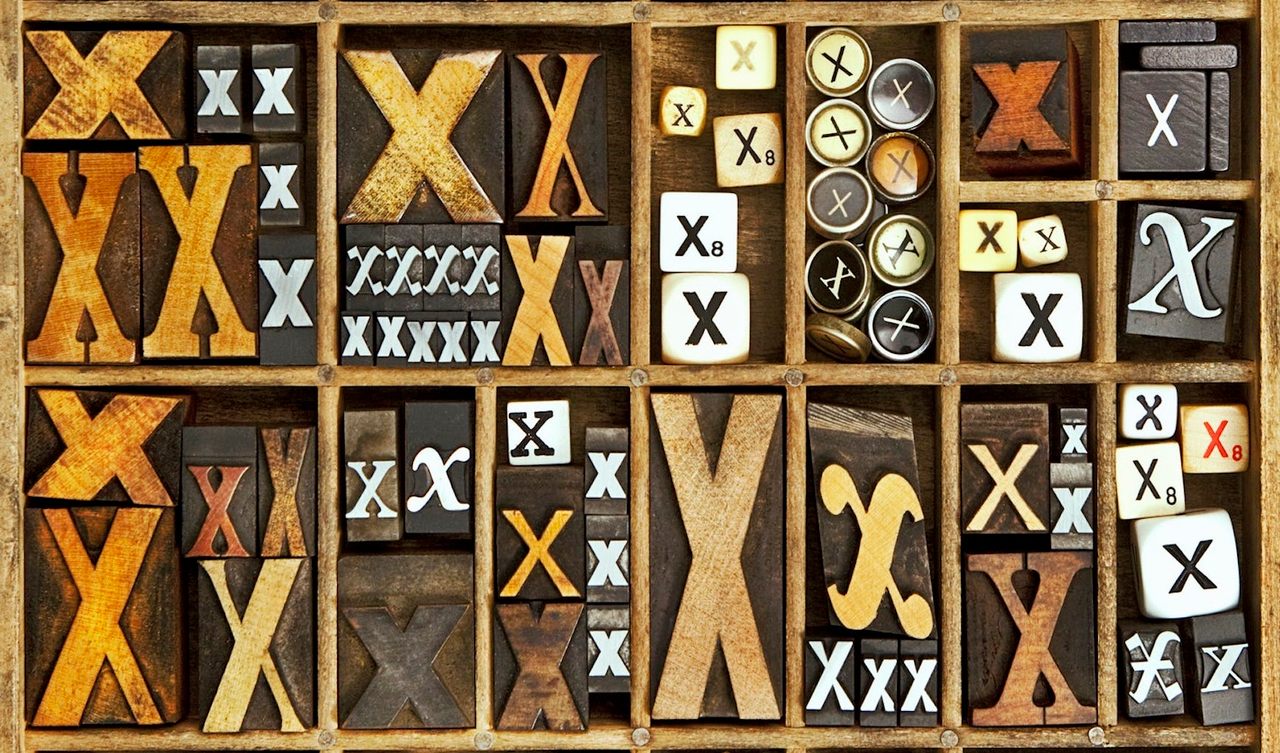 The use of the letter x as a mathematical unknown is a relatively modern convention. Algebra has been around for a lot longer.