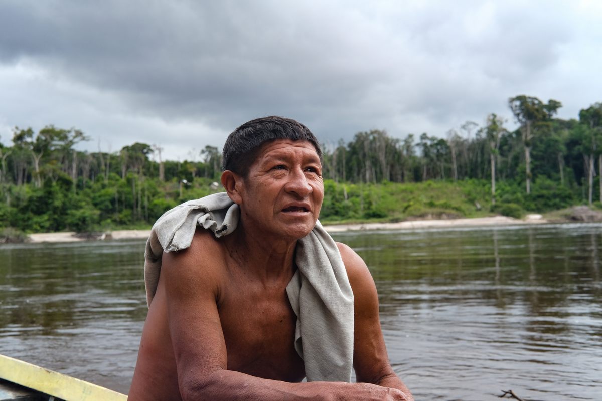 Benford Amos, a member of the Akawaio community in Kamarang, has been working diamonds since he was 15. His father worked in the diamond trade before him.