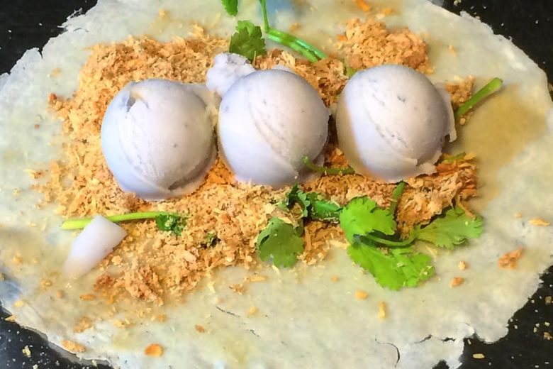 Best Taiwanese Peanut and Cilantro Ice Cream Roll Recipe - How To