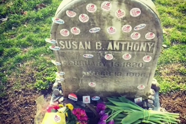 "I voted today" stickers pay tribute to Susan B. Anthony