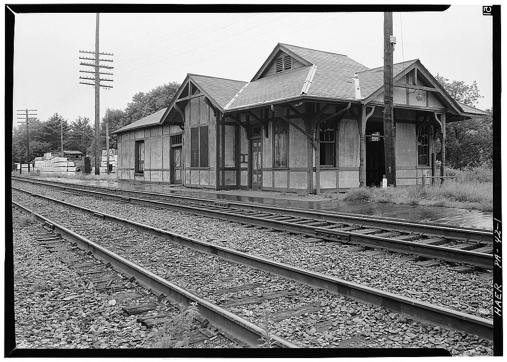 Shohola Station stop on the Erie Railroad in Shohola, Pike County, Pennsylvania.