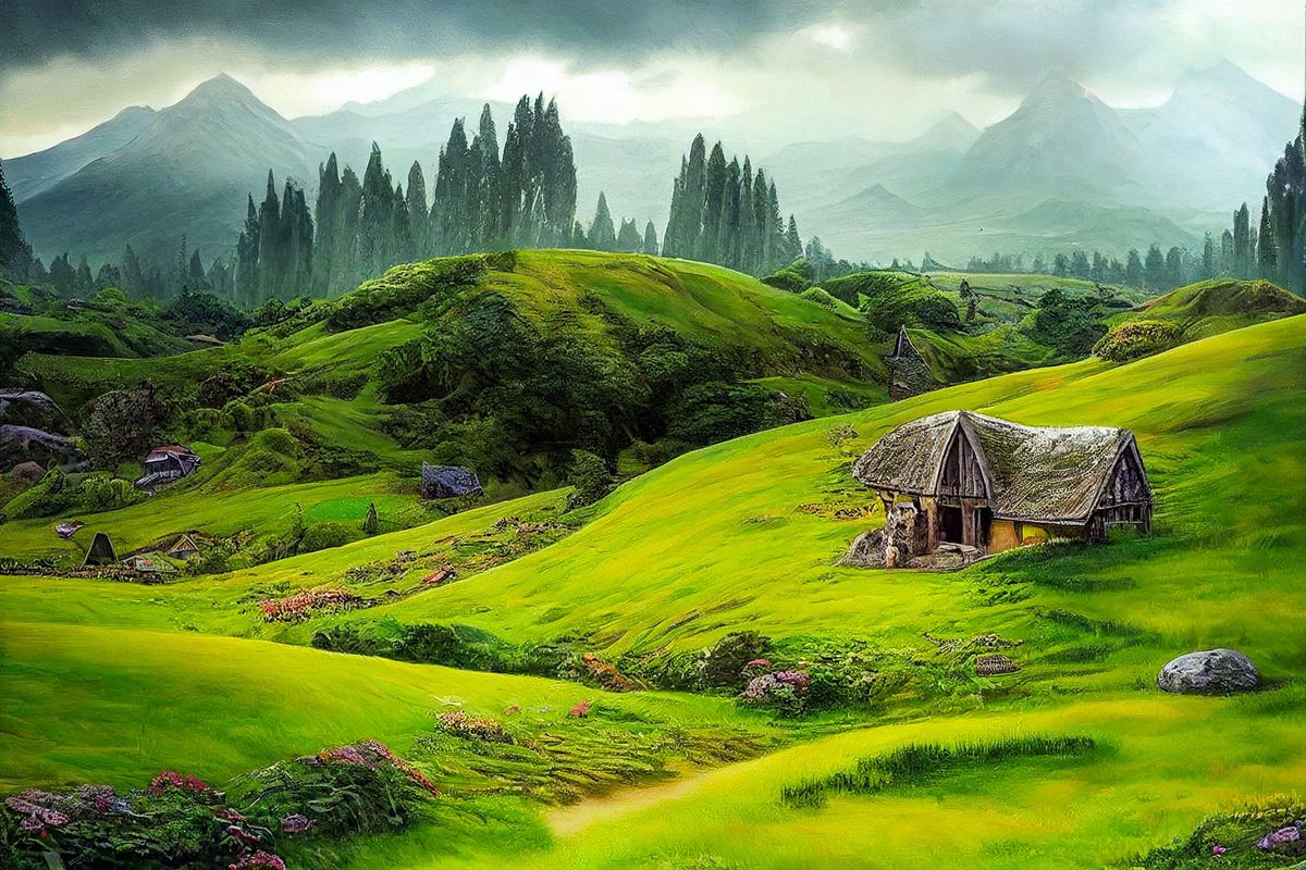 The Shire was based on England, but from there, the characters in Lord of the Rings head east towards more mountainous lands.