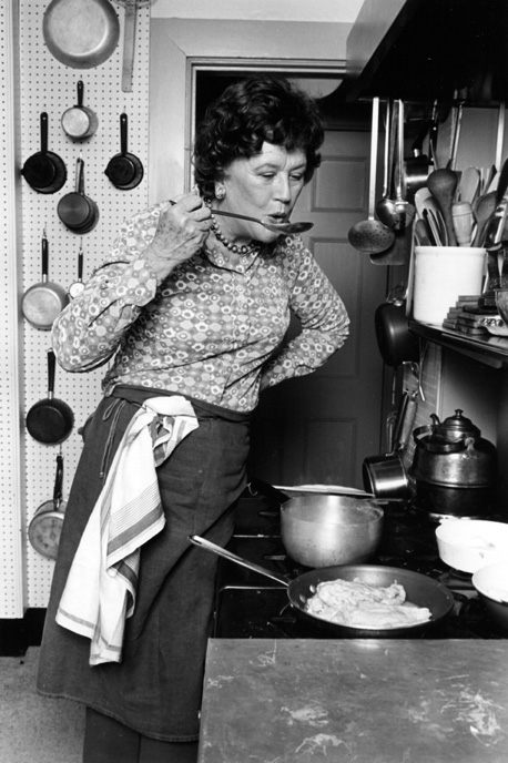 Julia Child, pictured here in Cambridge, Massachusetts, in 1978. The famous chef let her neighbor Barbara Ketcham Wheaton use her collection of antique cookbooks.