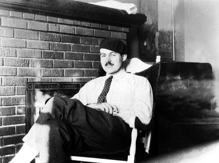 Hemingway eventually did make it to Europe; here he is in Paris, in 1924.