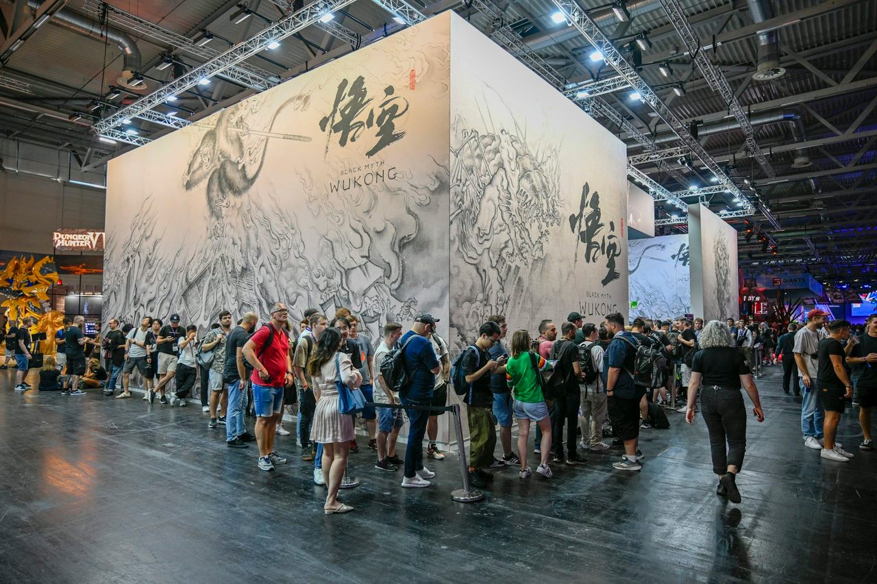 The hit video game "Black Myth: Wukong" attracts gaming enthusiasts at the 2023 Gamescom gaming fair in Cologne, Germany.